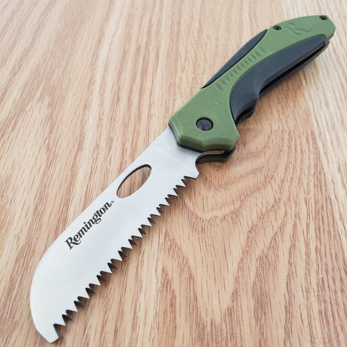 Remington Sportsman Saw Folding Knife 3.25" Stainless Steel Blade Polymer Handle - Picture 2 of 9