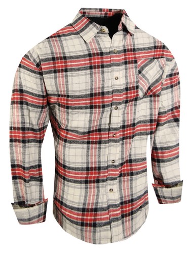 Plaid Flannel Shirt Soft 100% Cotton Mens Button Up Great NewColors Chest Pocket - Picture 27 of 36