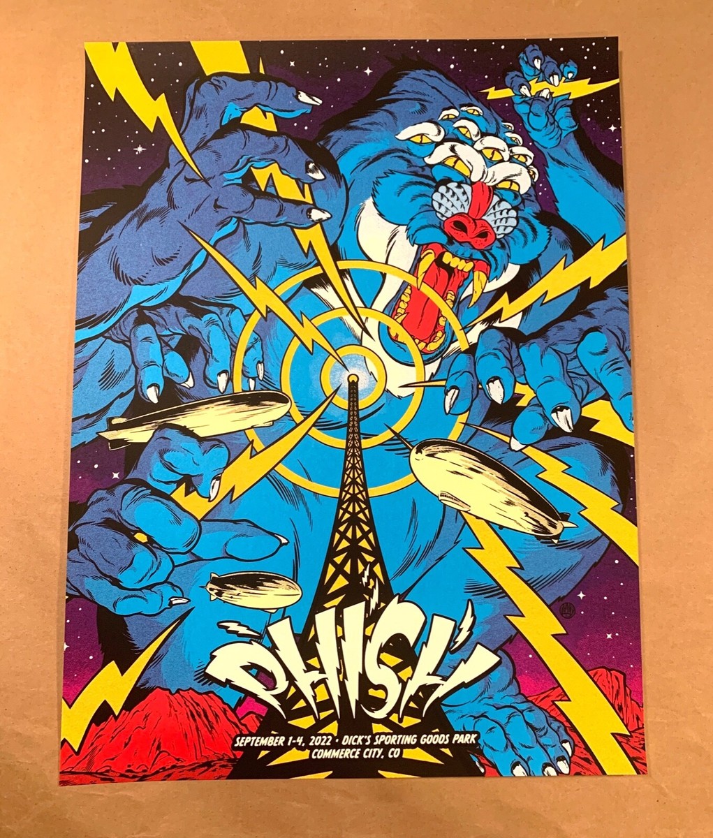 Phish Commerce City Poster Johnny Dombrowski Dicks 2022 Sporting
