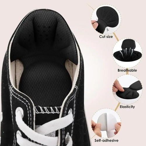 Soft Mesh Heel Cushions & Grips for Loose Shoes 2 in 1 Heel Protectors & Insoles - Picture 11 of 16