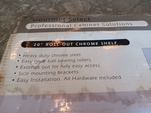 Cabinet Solutions 20" Roll-Out Chrome Shelf- Side Or Floor Mount- Brand New - Picture 3 of 11
