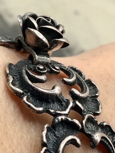 Antik Alt Edel DAMEN Armband Durchbruchmuster Silber SUPER TeKa Pforzheim Rosen - Bild 16 von 24