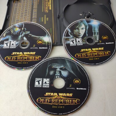 Star Wars The Old Republic PC Game DVD-ROM, 2011 3 Discs CIB