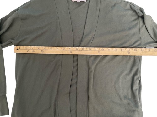 Philosophy Womens Cardigan Sweater Size S Green Open Front Long Sleeve Knit - Picture 6 of 9
