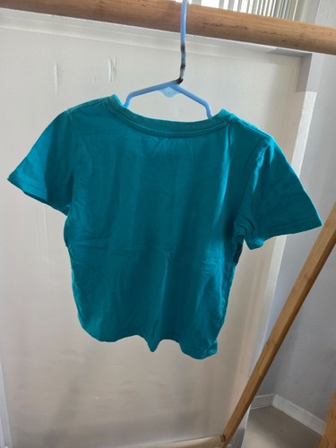 Boys Shirt Teal Blue Truck Graphic For Age 6 Year Short Sleeve Crew Neck Cotton - Picture 7 of 8