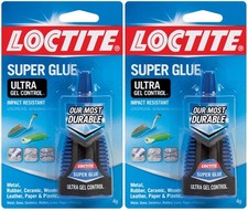 2 LOCTITE  Super Glue ULTRA GEL CONTROL Clear High Strength 4 grams 1363589