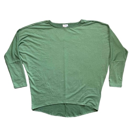 3XL LINDA LuLaRoe ~ SOLID GREEN ~ Batwing Dolman Top Sizes 24-26 - Picture 1 of 4