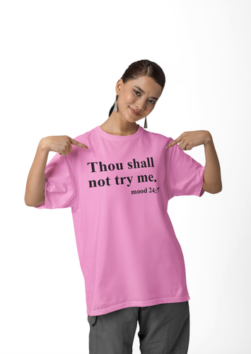 Thou Shall Not Try Me T-Shirt Crew Neck Funny Unisex Shirt M-3XL Gift idea - Picture 58 of 62