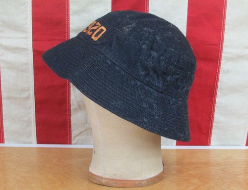 Vintage 1920s Black Wool Twill Varsity Bucket Hat Cap Salt&Pepper Antique 22.5" - Picture 6 of 11