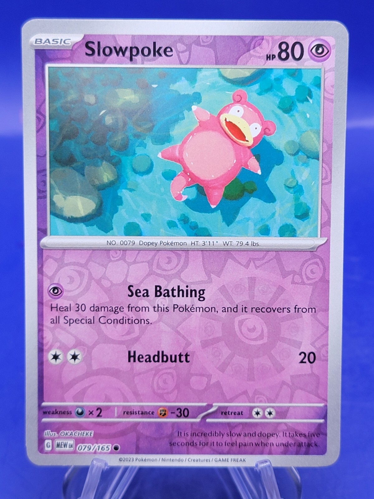 Slowpoke 079/165 REVERSE Holo ENGLISH NM/M Pokémon - 151