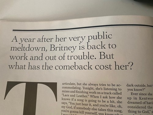 BRITNEY SPEARS Rolling Stone Magazine December 2008 USA - Picture 6 of 7