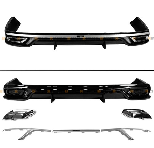 For 23-25 Honda Accord 11Th Yofer Front Bumper Lip + Rear Diffuser - Silver Trim - Picture 16 of 19