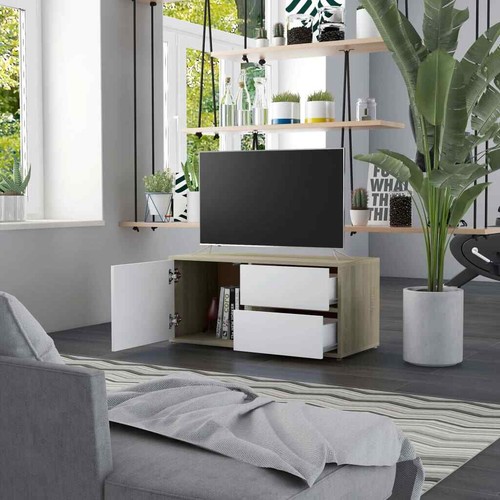 Furniture345 Small TV Unit Cabinet Stand Coffee Table 2 drawer 1doors Tv Storage - Picture 69 of 103