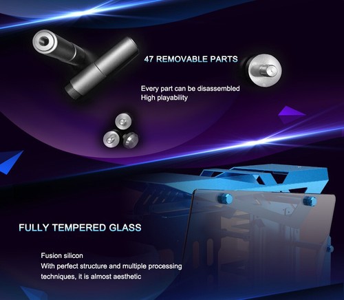 Open-Frame Computer Case MATX Aluminum Alloy Glass PC Water Cooling Game Chassis - Picture 5 of 27