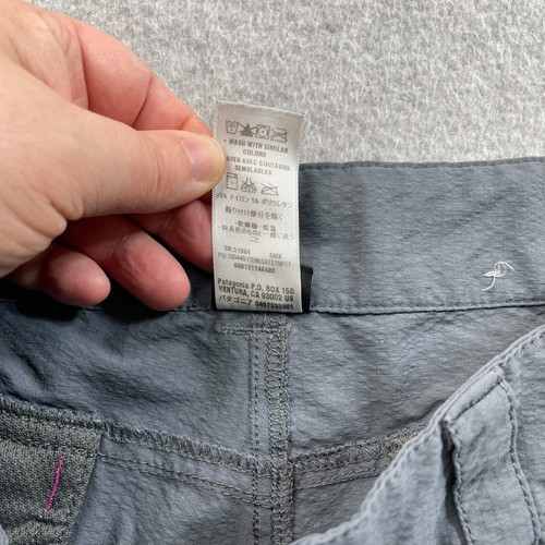 Patagonia Pant Woman 10 Gray Ripstop Cargo Cropped Capri Hiking Outdoors Camp - Picture 4 of 7