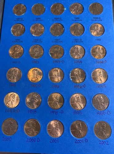 NEAR COMPLETE 1909-2014 Lincoln Wheat Cent Set - 220 of 266 - 3 Albums - Picture 12 of 13