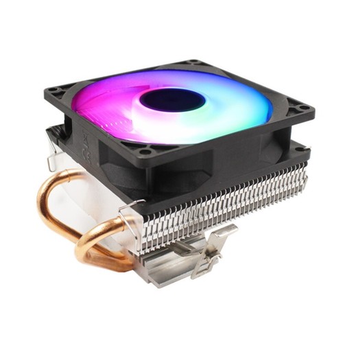Silent CPU Cooler LGA/2011/115X/775 3 Pin PC Cooling Radiator 2 Copper Tubes LED - Picture 3 of 12