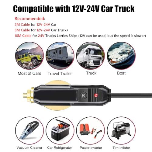 Starlink Mini DC Stromkabel, 6 Fuß/16 Fuß/32 Fuß 24 V-12 V DC Auto Ladegerät 10 m/32,8 Fuß - Bild 6 von 8