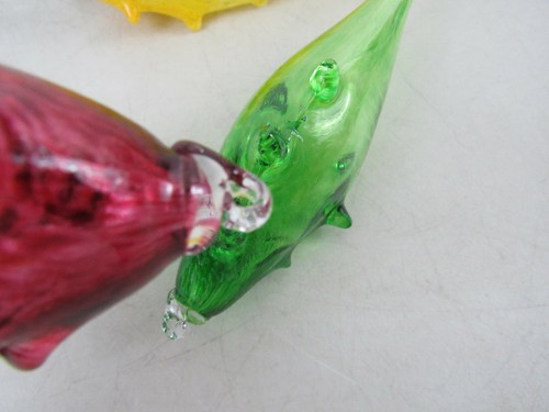 Lot Of 3 Paulus Tjiang Hand Blown Glass Fish-Made In Canada - Picture 9 of 10