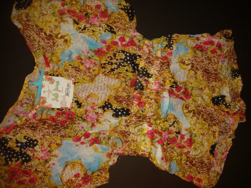 NWT Luli Fama S BIKINI+romper/jumpsuit SUPER SEXY 60's yellow pink POPPY crystal - Picture 4 of 7