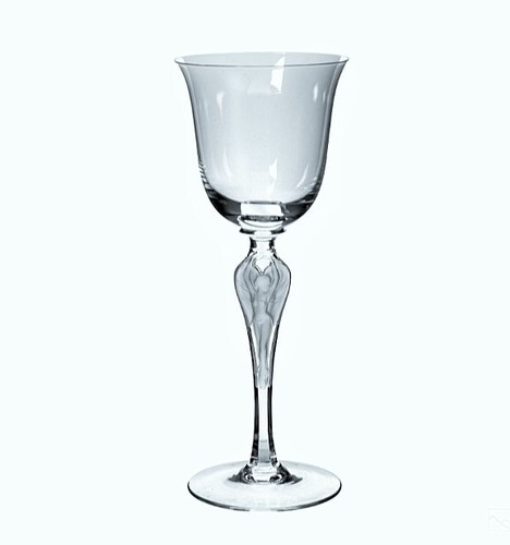 ANTIQUE 6 SATIN CRYSTAL WINE GLASSES BREATH BALLERINA PAVLOVA FABERGE SIGN - Picture 8 of 15