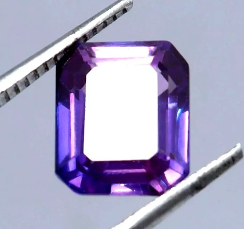 6.50 Ct Natural Purple Tanzanite Emerald Shape Certified Gemstone With Free Gift - Picture 8 of 10