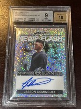 2019 News Flash Jasson Dominguez Auto Rookie Rc #NFJD1 BGS 9 10 Pop 1 Signed Mlb
