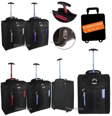 LIGHTWEIGHT CABIN TROLLEY WHEELED HAND LUGGAGE TRAVEL SUITCASE 6-10KG ...