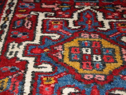 Handmade antique Oriental rug 2.1' x 3.6' (66cm x 110cm) 1920s - 1C745 - Picture 7 of 8