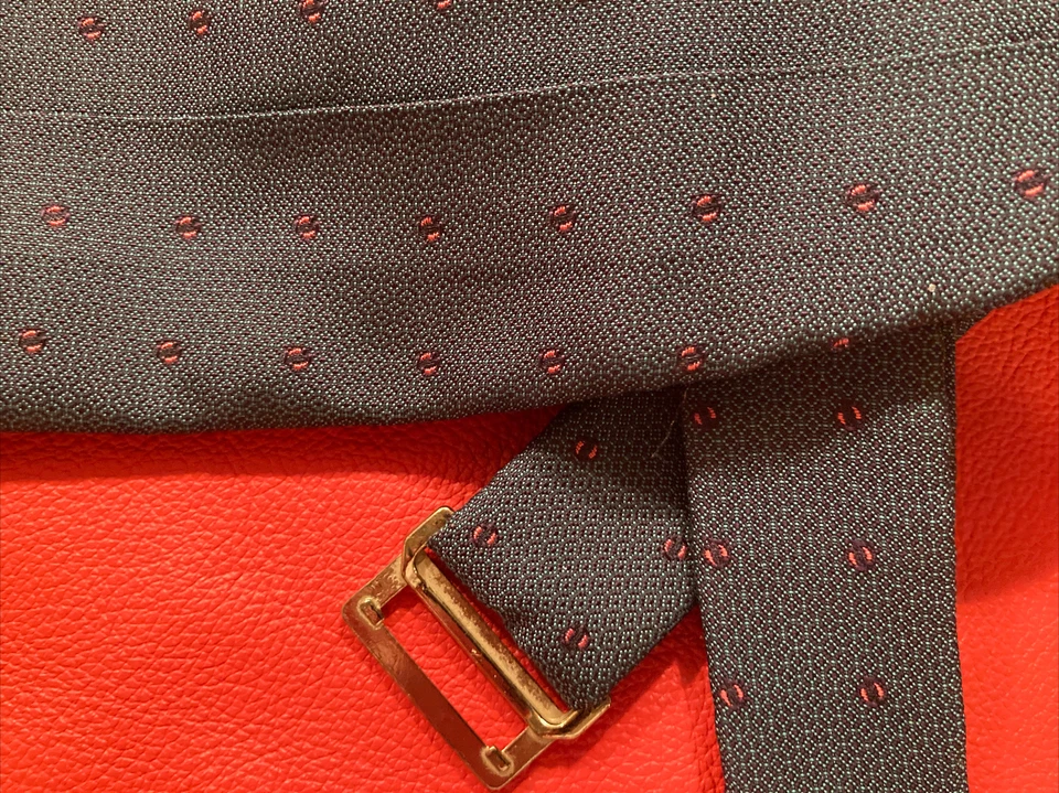 Robert Talbott "Britches" 100 % seda cummerbund verde azulado parisino usado Foto 3 de 4