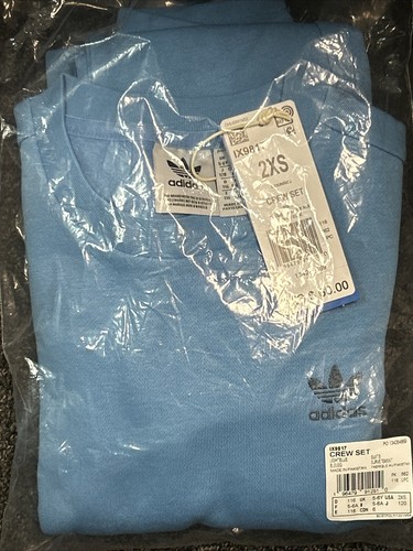 Adidas Kids CREW SET - IX9817 - In Azzurro Taglia 2XS (5-6 anni) Nuove - Foto 9 di 10