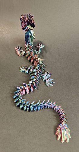 Juguete inquieto articulado dragón imperial impreso en 3D 29,13 pulgadas o 74 cm de largo. - Imagen 16 de 111