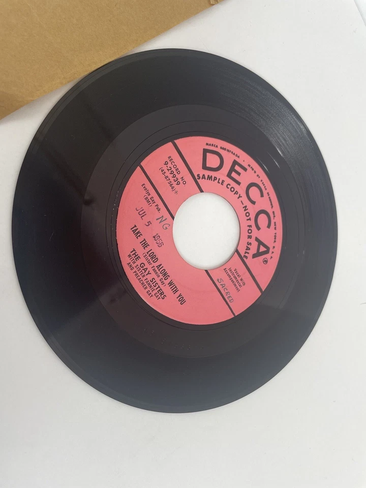 The Gay Sisters Gospel 45 O, Lord Have Mercy, Take The Lord Along With You Foto 3 de 4