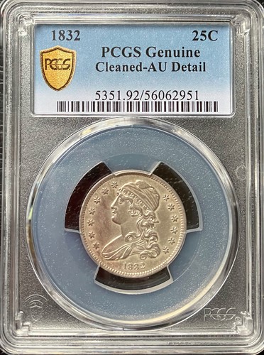 1832 Capped Bust Quarter ~ *Proof-like* ~ Graded PCGS Genuine AU Details - Picture 5 of 7