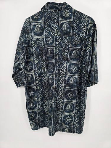 Pete Huntington Size 2XL Mens Shirt Boat Anchor Nautical Print Button Up Top - Picture 4 of 4