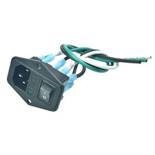 2 Pack 250Vac 15A IEC320 C14 Panel Mount Plug Adapter Power Connector Socket,...