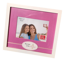 White Wood Picture Frame Holds 4x6 Photo - Coolest Aunt