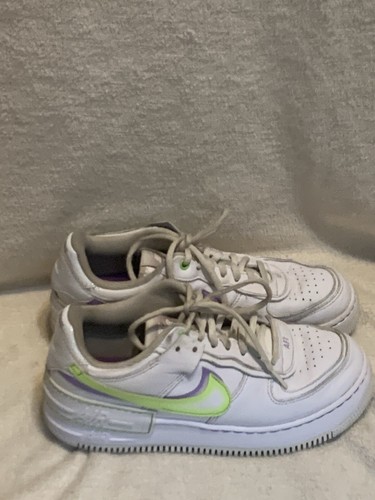 Nike Air Force 1 Shadow White Electric Green Women size 8 Sneakers Shoes - Picture 5 of 14