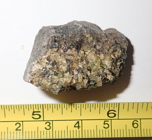 Olive Green Peridot Rough Stone on Mother Rock 18 gram 17x18x31 mm - Picture 3 of 5