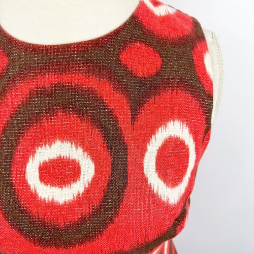 Tory Burch Linen Ikat Sheath Dress Funky Artsy Sleeveless Boho Size 6 - Picture 3 of 8