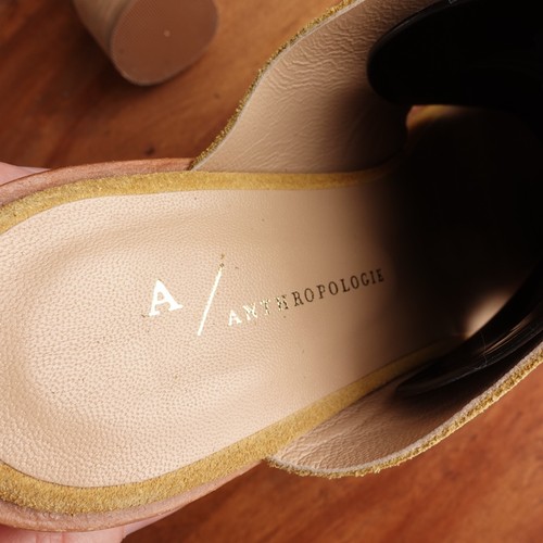 Sandalias Anthropologie para mujer talla EU 37 US 7 cuero tostado tacón apilado zapato sin cordones - Imagen 13 de 17