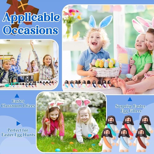 25 Pcs Little Jesus Figures Original Design Jesus Love You Mini Rubber Jesus Toy - Picture 6 of 11