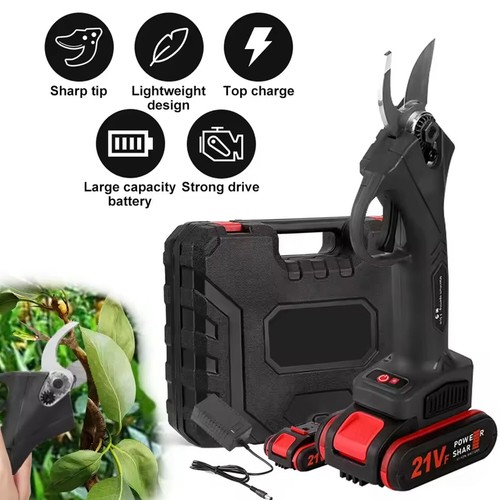 Cordless Electric Pruner Pruning Shears Scissor Cutter Brushless with 2 Battery - Picture 1 of 11