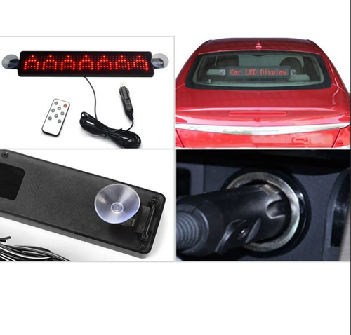 Auto Rot LED Nachricht Schild Programmierbar Beweglich Scrollbrett Fernbedienung 12V - Bild 3 von 16
