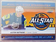 Auston Matthews NHL All-Star Standouts #AS-4 2018-19 Tim Hortons Hockey Card