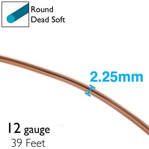 Wire, Anodized Aluminum 12 Gauge (2.25mm) Round Dead Soft DIY Craft Wire 39 Feet - Picture 12 of 69