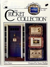 1988 Cricket Collection Door Signs #58 Cross Stitch Pattern Booklet Vintag 11838