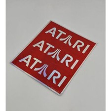 Vintage Atari Logo Stickers Hologram Decals 3" 1" 3 Stickers