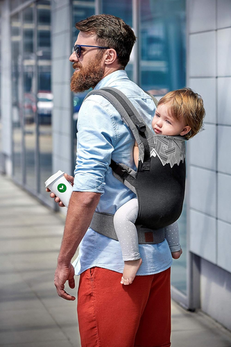 Kinderkraft Marsupio Ergonomico MILO, Leggero, Ventrale E Dorsale, Regolabile, p - Foto 5 di 12