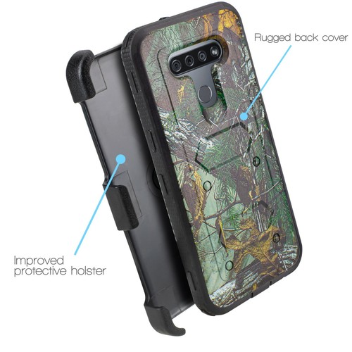 Für LG K51 Q51 Ganzkörper stoßfest Panzer Holster Hülle integrierter Displayschutz - Bild 23 von 49